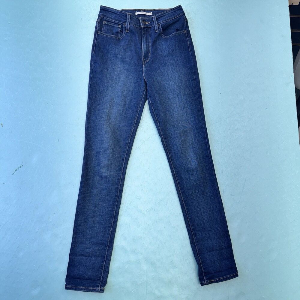 Levi's Jeans Womens 28 Blue Dark Wash 721 High Rise Skinny Stretch Denim